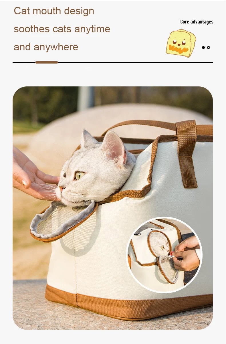 Baguette-shaped Pet Cat Bag Travel Car Outdoor Tote Bag Exposed Head Small Dog Portable Cross-body Bags