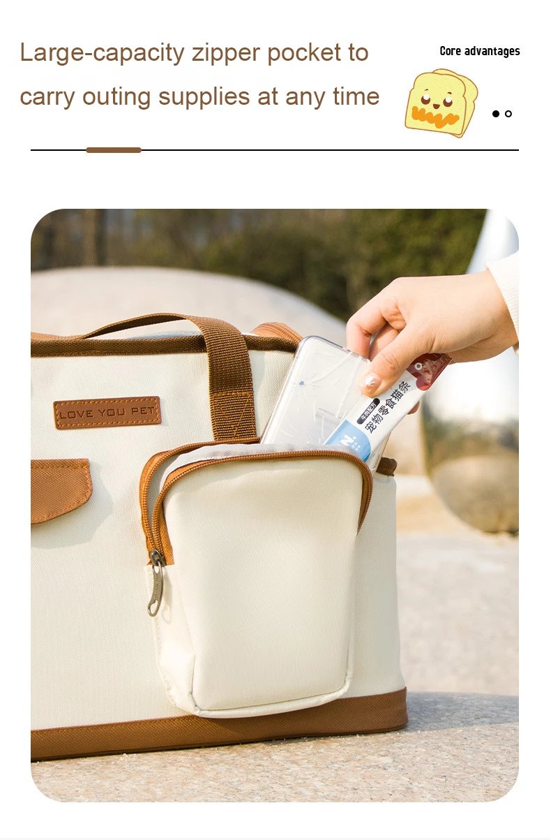 Baguette-shaped Pet Cat Bag Travel Car Outdoor Tote Bag Exposed Head Small Dog Portable Cross-body Bags