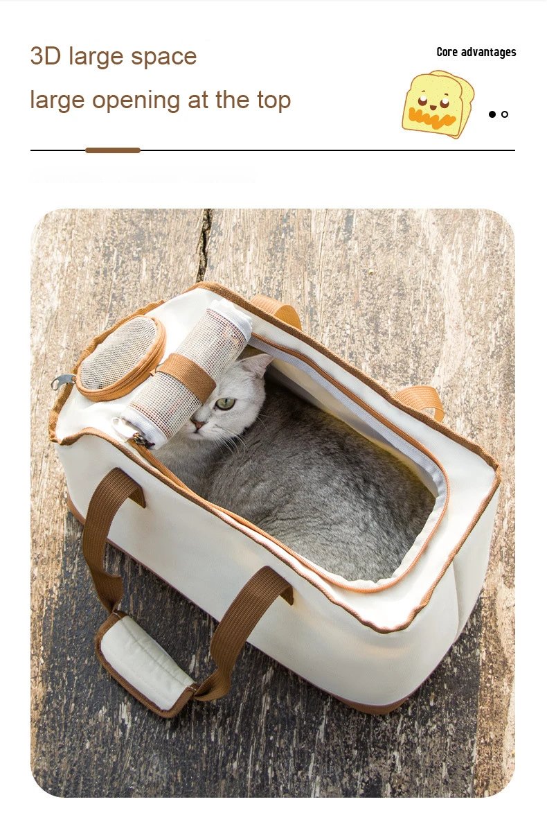 Baguette-shaped Pet Cat Bag Travel Car Outdoor Tote Bag Exposed Head Small Dog Portable Cross-body Bags