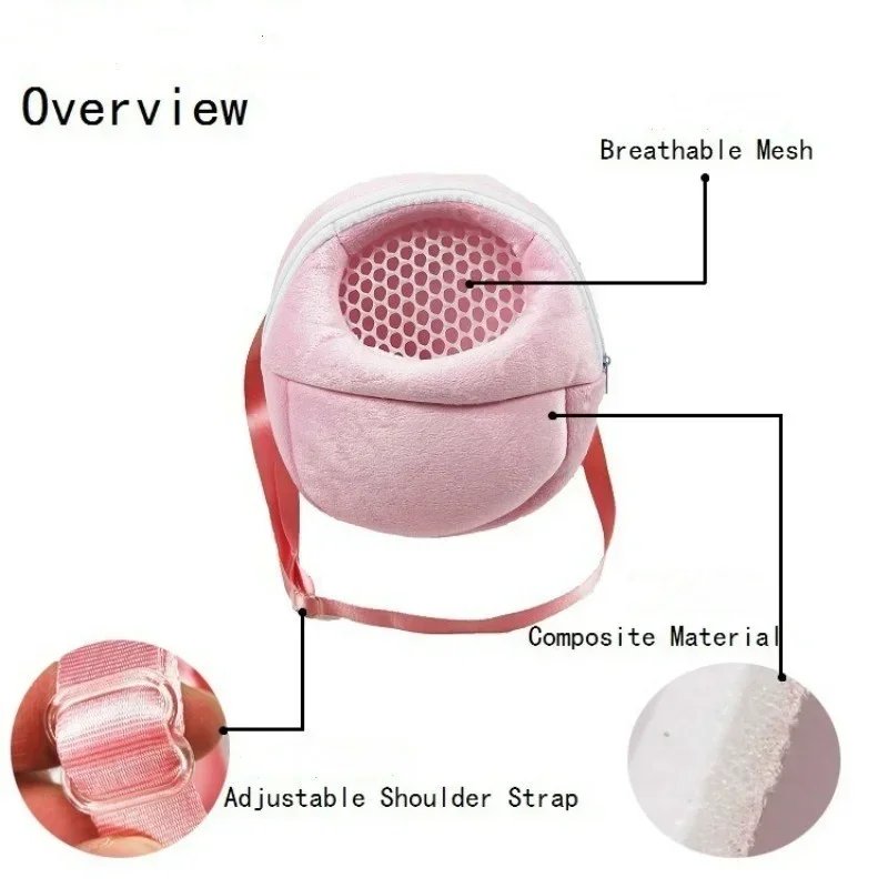 Small Pet Carrier Rabbit Cage Hamster Chinchilla Travel Warm Bags Guinea Pig Carry Pouch Bag Breathable