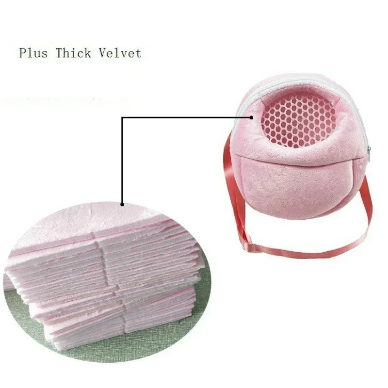 Small Pet Carrier Rabbit Cage Hamster Chinchilla Travel Warm Bags Guinea Pig Carry Pouch Bag Breathable