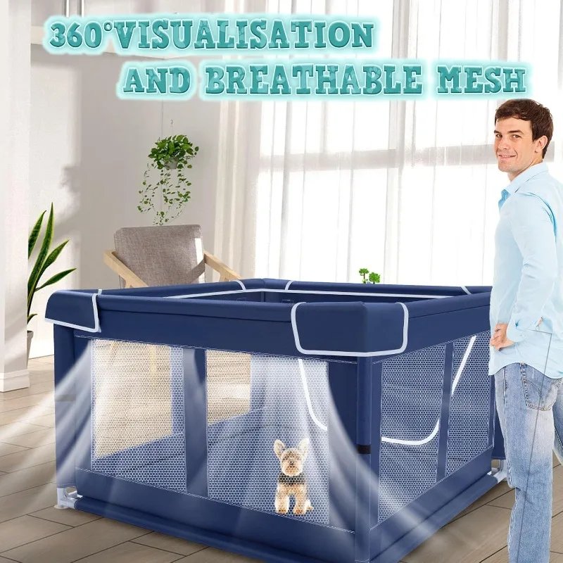 42x42x25.6 Inches Puppy Playpen with Gate, Dog Playpen for Puppies or Small Dogs, DogFence Pet Playpen for Indoor & Outdoor, 42x42x25.6 Inches Puppy Playpen with Gate, Dog Playpen for Puppies or Small Dogs, DogFence Pet Playpen for Indoor & Outdoor,