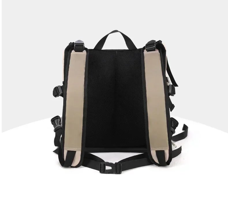 Solid Color Large Capacity Lightweight Cat Bag Go Out Portable Pet Bag Carrier Breathable Oxford Cloth Portable Pet Backpack