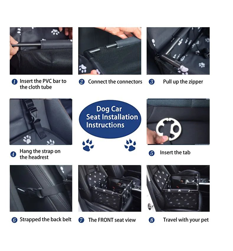 Travel Footprint Dog Car Seat Cover Waterproof Pet Dog Carriers Bag Cat Transport Hammock Dog Car Ventilate Seat Basket