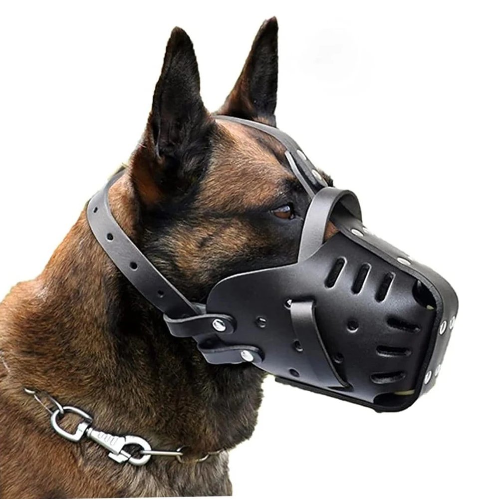 Leather Pet Dog Basket Muzzles German Shepherd Doberman Anti Bite Dog Mouth Cage Dog Training Defense Masks for Small/Large Dogs Leather Pet Dog Basket Muzzles German Shepherd Doberman Anti Bite Dog Mouth Cage Dog Training Defense Masks for Small/Large Dogs