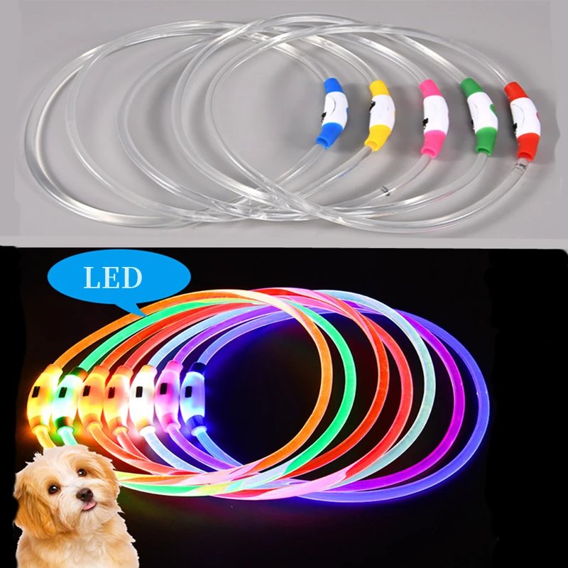 Luminous Dog Collar Light Charge Cat Necklace, Led Fashion Flashing DIY Glowing Safety Collar for Dogs Nighttime Pet Accessorie Luminous Dog Collar Light Charge Cat Necklace, Led Fashion Flashing DIY Glowing Safety Collar for Dogs Nighttime Pet Accessorie