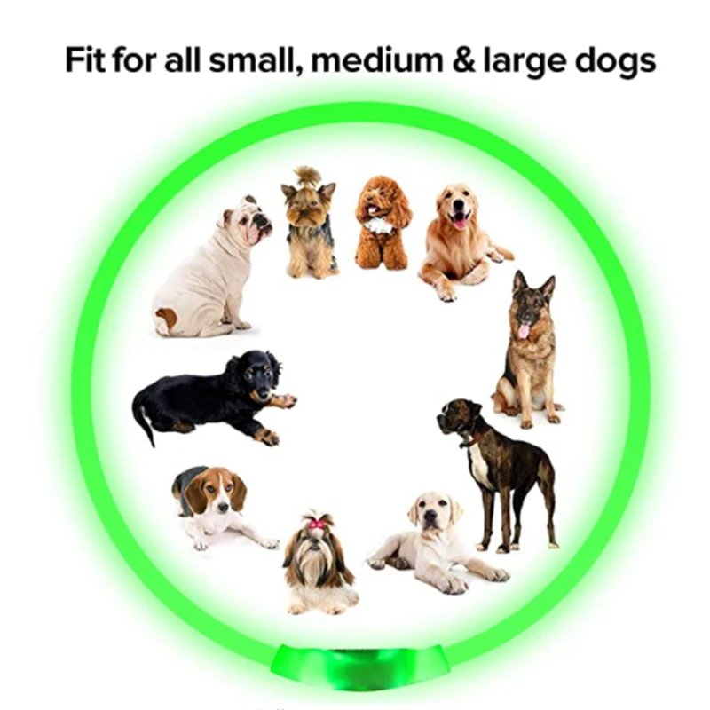 Luminous Dog Collar Light Charge Cat Necklace, Led Fashion Flashing DIY Glowing Safety Collar for Dogs Nighttime Pet Accessorie Luminous Dog Collar Light Charge Cat Necklace, Led Fashion Flashing DIY Glowing Safety Collar for Dogs Nighttime Pet Accessorie