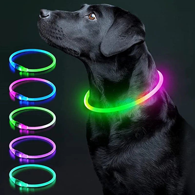 Luminous Dog Collar Light Charge Cat Necklace, Led Fashion Flashing DIY Glowing Safety Collar for Dogs Nighttime Pet Accessorie Luminous Dog Collar Light Charge Cat Necklace, Led Fashion Flashing DIY Glowing Safety Collar for Dogs Nighttime Pet Accessorie