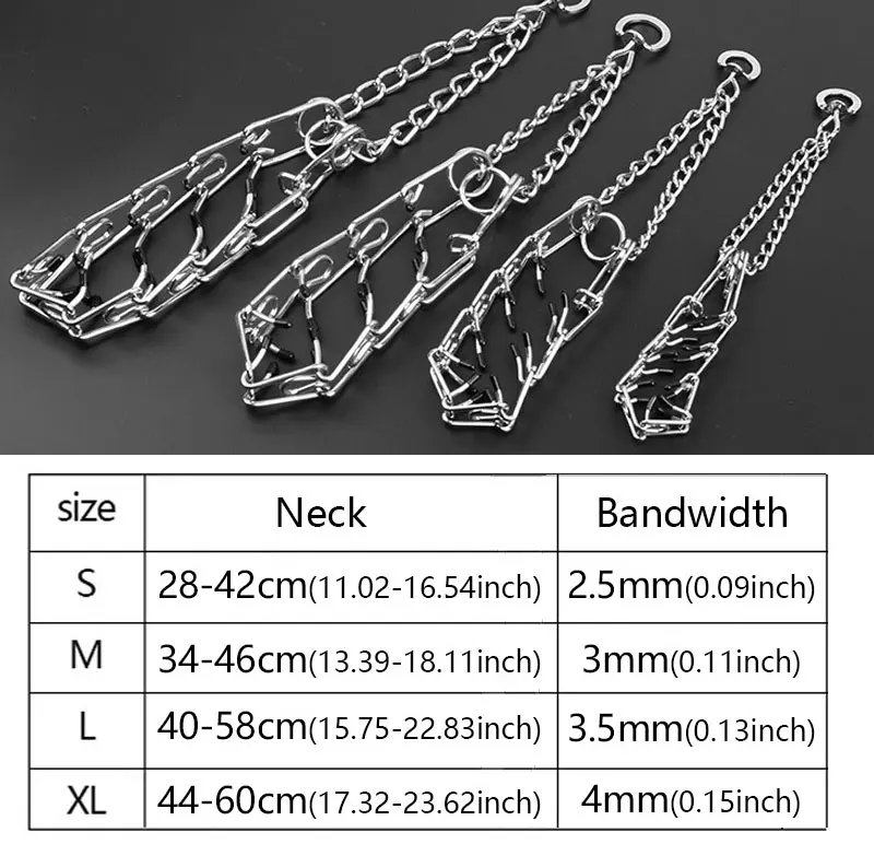 Effective Pinch Dog Training Collar With Comfort Anti Pull Training Adjustable Multi-size Stainless Steel Pet Prong Choke Collar Effective Pinch Dog Training Collar With Comfort Anti Pull Training Adjustable Multi-size Stainless Steel Pet Prong Choke Collar