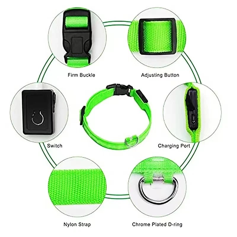 3 Modes Dog Luminous Charge Collar Led Usb Cat Dogs Collars Detachable Night Led Glow Dog Loss Prevention Collar Pet Accessories 3 Modes Dog Luminous Charge Collar Led Usb Cat Dogs Collars Detachable Night Led Glow Dog Loss Prevention Collar Pet Accessories