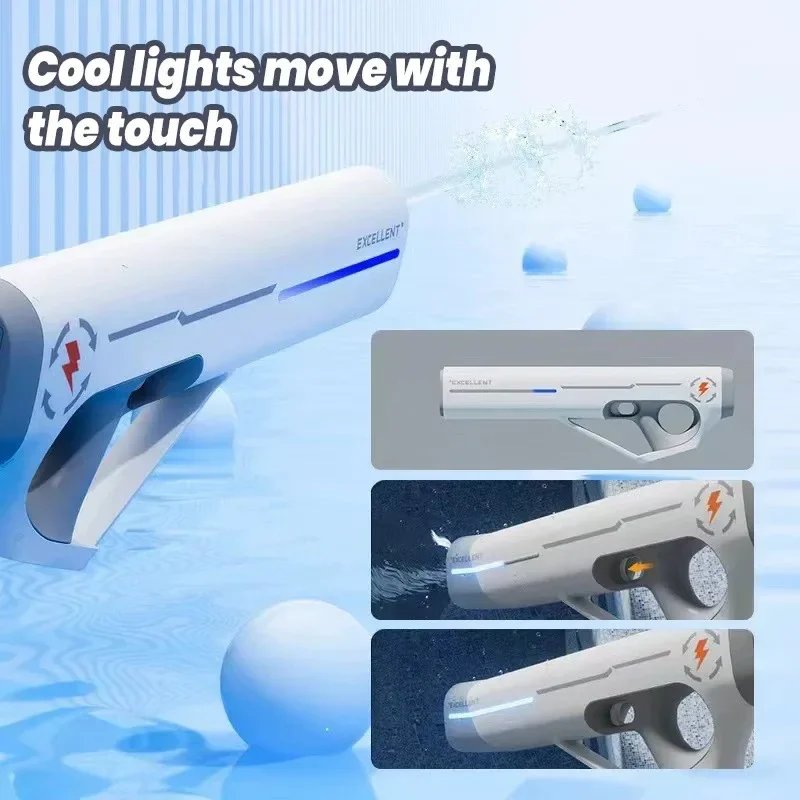 Powerful Automatic Water Gun Toy With LED Water Absorption High Pressure Electric Pistol Spray Blaster Pool Toys for Kids Adult Powerful Automatic Water Gun Toy With LED Water Absorption High Pressure Electric Pistol Spray Blaster Pool Toys for Kids Adult