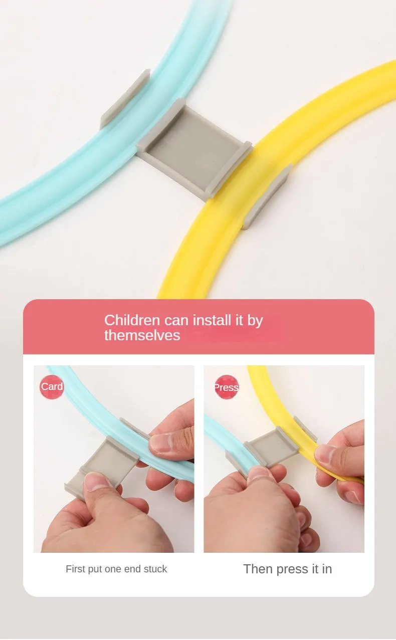 New Outdoor Kids Funny Physical Training Sport Toys Lattice Jump Ring Set Game 10 Hoops 10 Connectors for Park Play Boys Girls