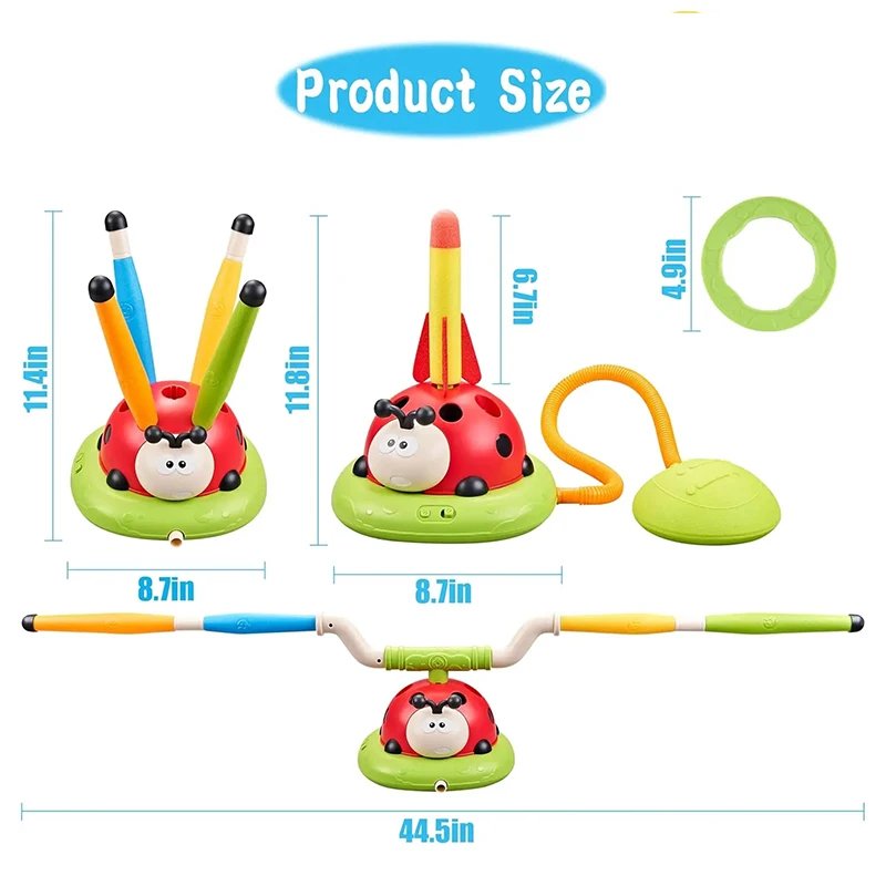 Ladybug Sport Entertainment Game Toy Multifunction Rope Skipping Machine Ferrule Jump Rocket Launcher Outdoor Educational Ladybug Sport Entertainment Game Toy Multifunction Rope Skipping Machine Ferrule Jump Rocket Launcher Outdoor Educational