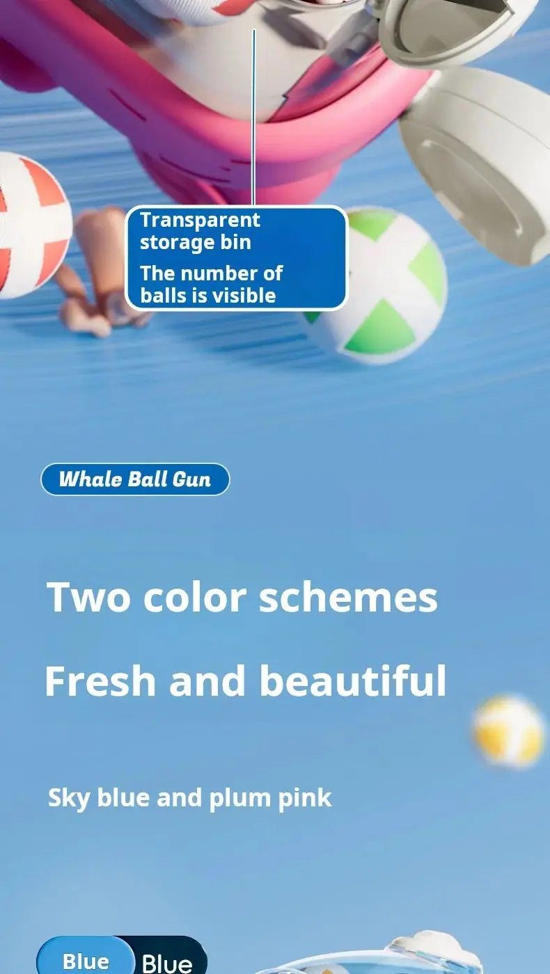 Whale Sticky Ball Throw Toy Set Kids Shooting Ball Gun Dart Board Target Soft Bullet Outdoor Indoor Game Gifts For Girsl Boys