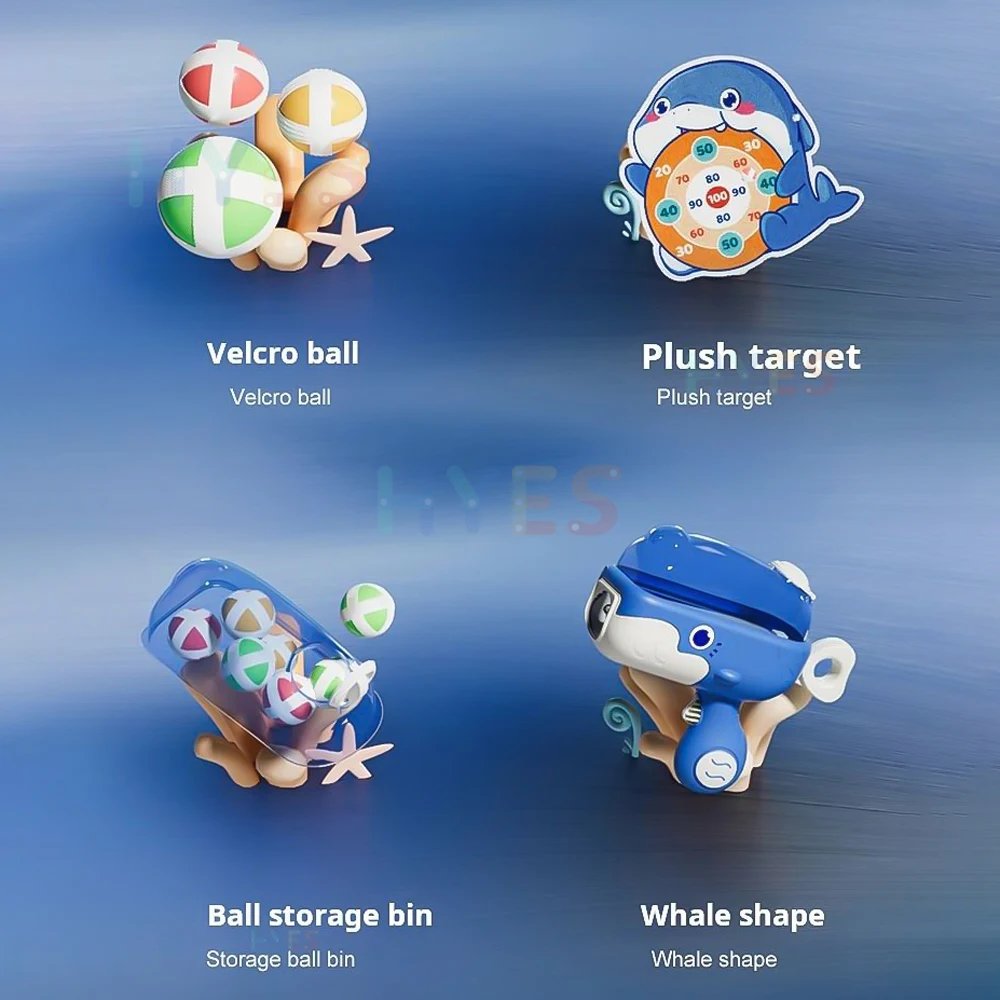 Whale Sticky Ball Throw Toy Set Kids Shooting Ball Gun Dart Board Target Soft Bullet Outdoor Indoor Game Gifts For Girsl Boys Whale Sticky Ball Throw Toy Set Kids Shooting Ball Gun Dart Board Target Soft Bullet Outdoor Indoor Game Gifts For Girsl Boys