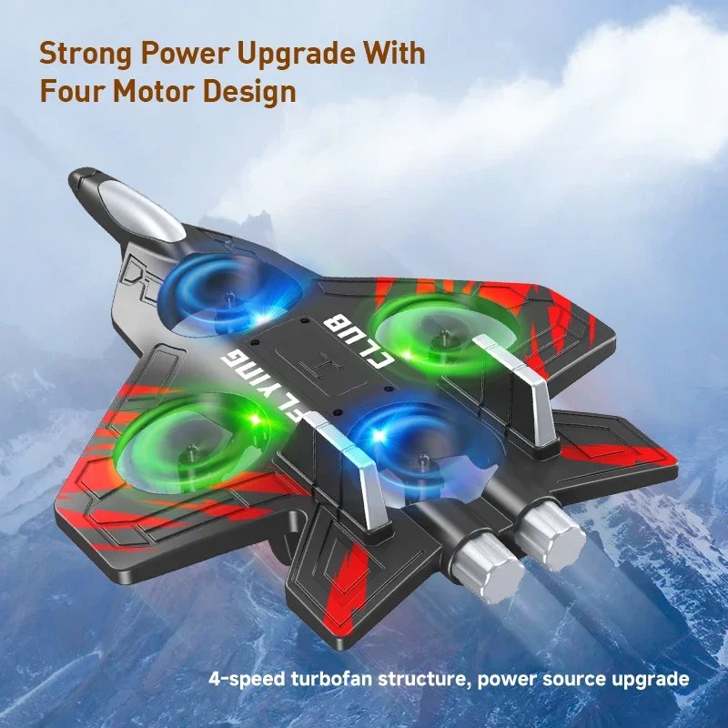 CZ01 2.4G 4CH RC EPP Foam Fighter Plane – 360 Degrees Stunt Tumbling, One-Key Takeoff, LED Lights – Best Kids Toy Gift CZ01 2.4G 4CH RC EPP Foam Fighter Plane - 360 Degrees Stunt Tumbling, One-Key Takeoff, LED Lights - Best Kids Toy Gift