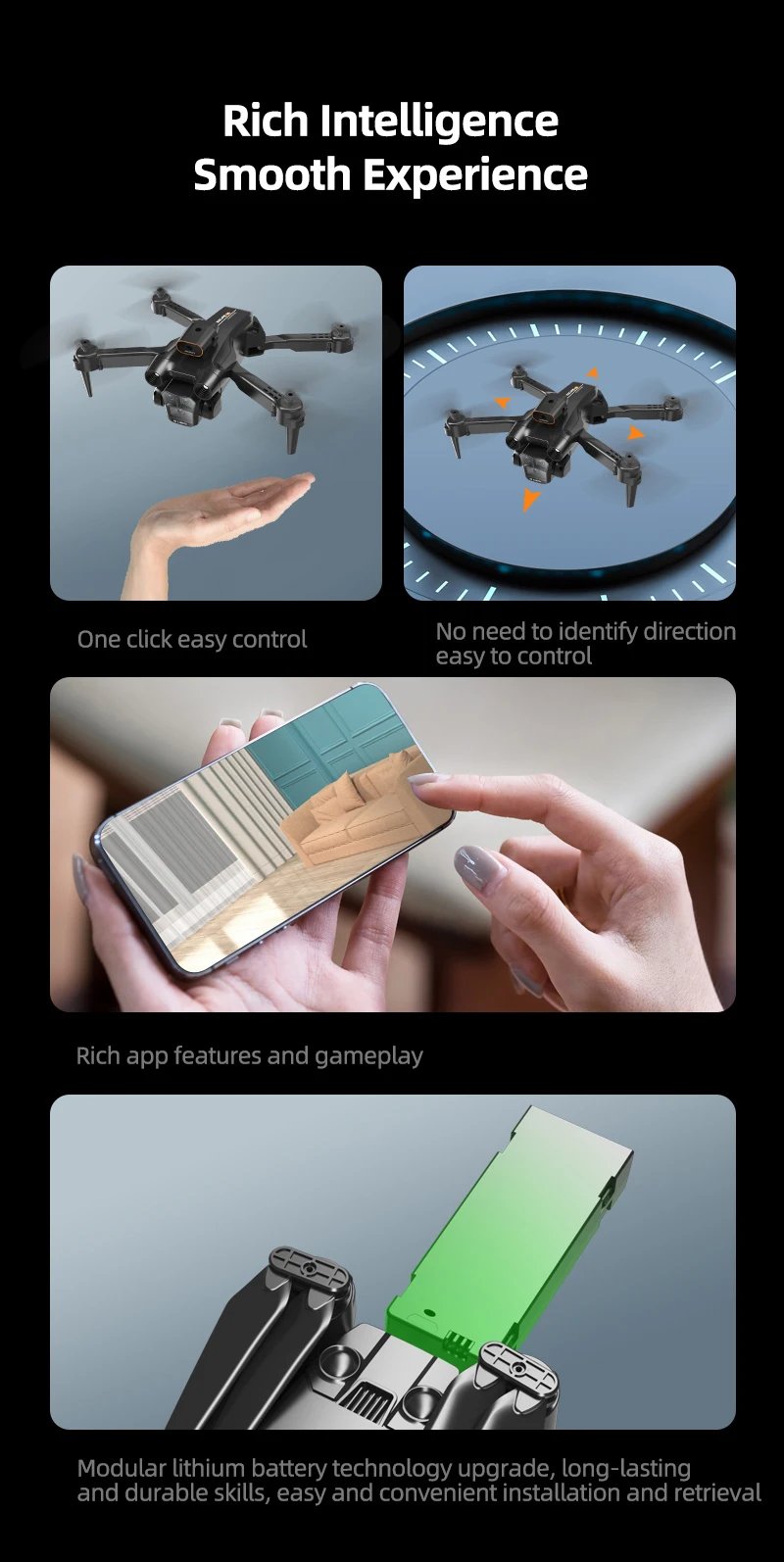 KBDFA M4 RC Drone Profesional Dual HD Camera Aerial Photography FPV Helicopters Obstacle Avoidance Foldable RC Quadcopter Toys