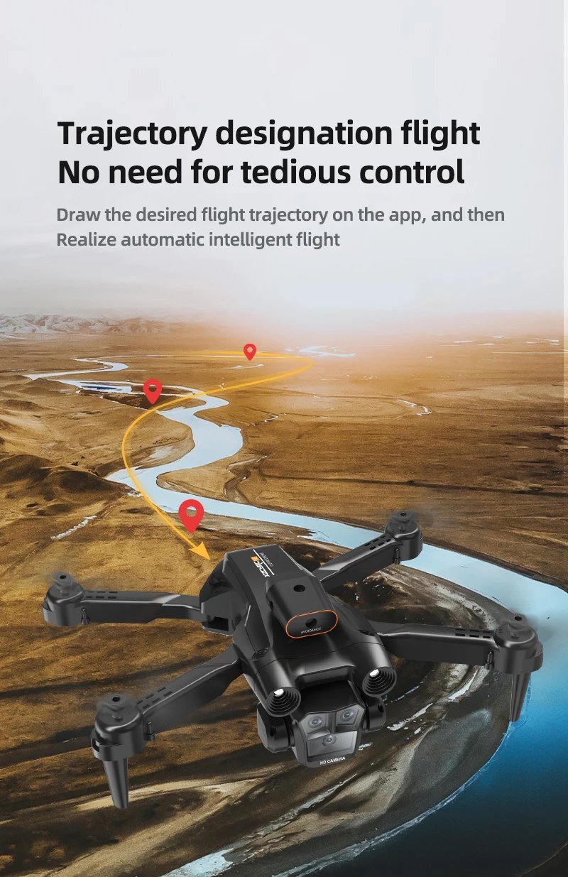 KBDFA M4 RC Drone Profesional Dual HD Camera Aerial Photography FPV Helicopters Obstacle Avoidance Foldable RC Quadcopter Toys