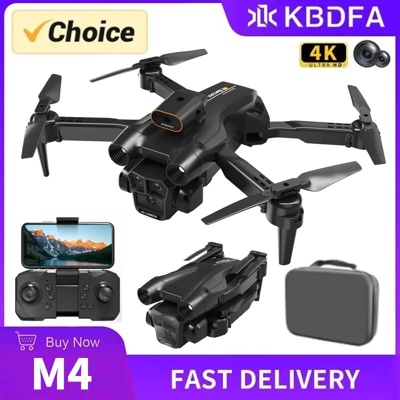 KBDFA M4 RC Drone Profesional Dual HD Camera Aerial Photography FPV Helicopters Obstacle Avoidance Foldable RC Quadcopter Toys KBDFA M4 RC Drone Profesional Dual HD Camera Aerial Photography FPV Helicopters Obstacle Avoidance Foldable RC Quadcopter Toys