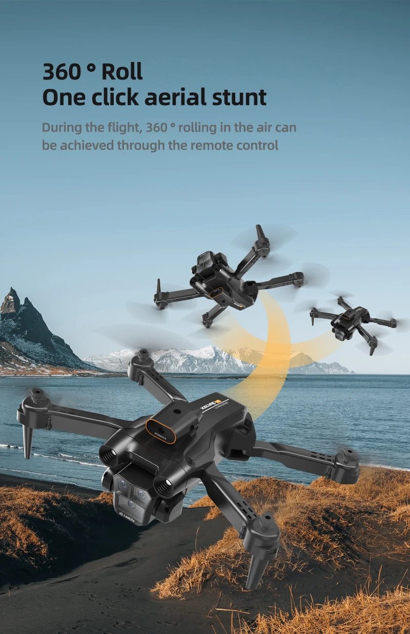 KBDFA M4 RC Drone Profesional Dual HD Camera Aerial Photography FPV Helicopters Obstacle Avoidance Foldable RC Quadcopter Toys