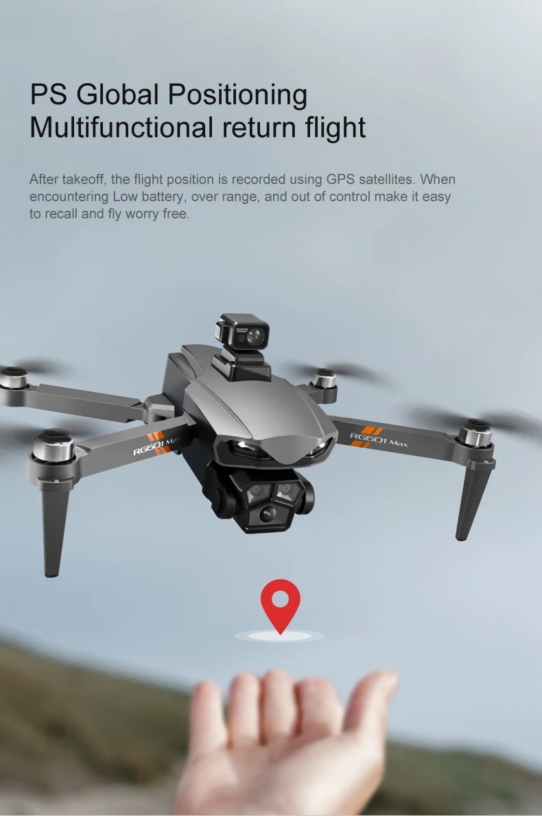 RG601 MAX GPS Drone 8K Professional HD Dual Camera 5G Wifi Obstacle Avoidance Brushless Foldable Quadcopter RC Distance 2KM Dron