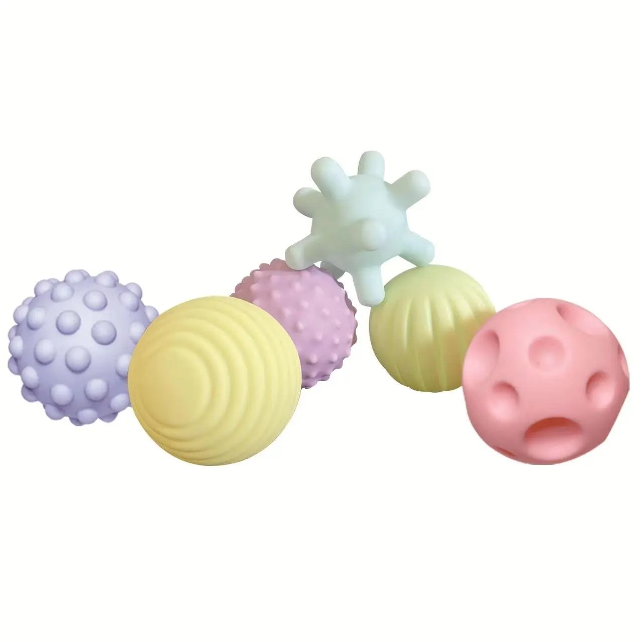 6 PCS Baby Toys Sensory Balls For Children Textured Hand Touch Ball Soft Massage Ball Infant Rattle Senses Toys 6 PCS Baby Toys Sensory Balls For Children Textured Hand Touch Ball Soft Massage Ball Infant Rattle Senses Toys