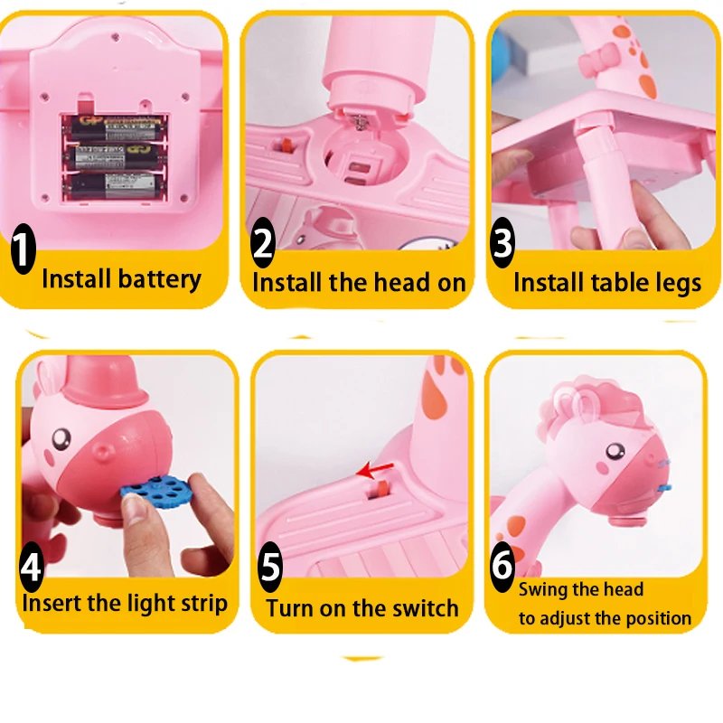 Children led projector drawing table toy painting set table educational board learning tools painting toys for children Children led projector drawing table toy painting set table educational board learning tools painting toys for children