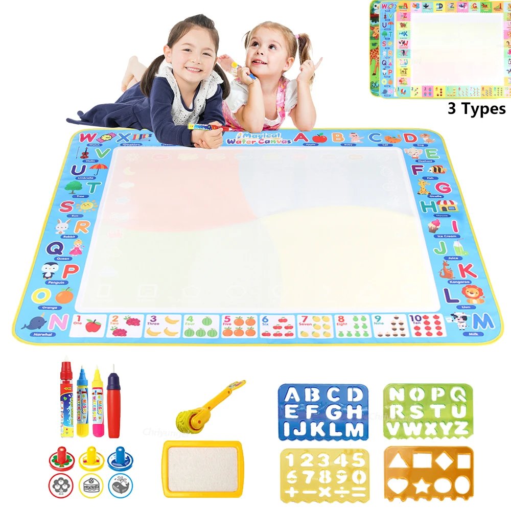 100x80CM Magic Water Drawing Mat with Reusable Magic Pens Doodle Montessori Painting Board Educational Toys Kids Gifts 39X31in 100x80CM Magic Water Drawing Mat with Reusable Magic Pens Doodle Montessori Painting Board Educational Toys Kids Gifts 39X31in