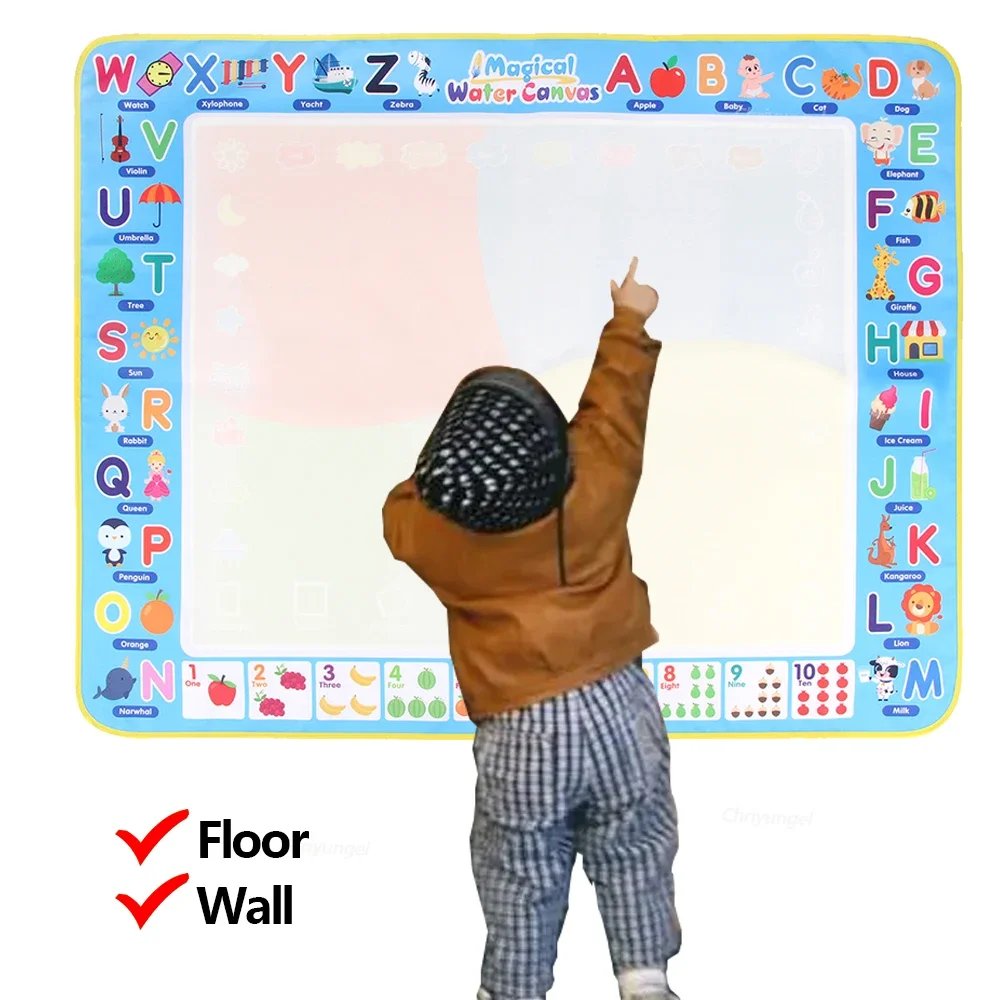 100x80CM Magic Water Drawing Mat with Reusable Magic Pens Doodle Montessori Painting Board Educational Toys Kids Gifts 39X31in 100x80CM Magic Water Drawing Mat with Reusable Magic Pens Doodle Montessori Painting Board Educational Toys Kids Gifts 39X31in