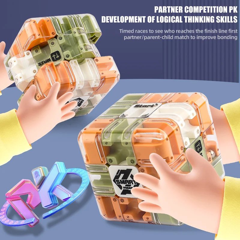 3D Maze Magic Cube Fidgeting Toys Kids Labyrinth Creative Puzzle Intelligence Cube Logical Thinking Anti Stress Educational Toys 3D Maze Magic Cube Fidgeting Toys Kids Labyrinth Creative Puzzle Intelligence Cube Logical Thinking Anti Stress Educational Toys