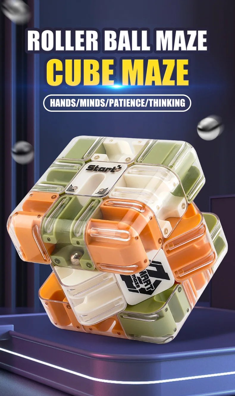 3D Maze Magic Cube Fidgeting Toys Kids Labyrinth Creative Puzzle Intelligence Cube Logical Thinking Anti Stress Educational Toys
