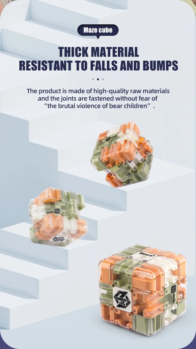 3D Maze Magic Cube Fidgeting Toys Kids Labyrinth Creative Puzzle Intelligence Cube Logical Thinking Anti Stress Educational Toys