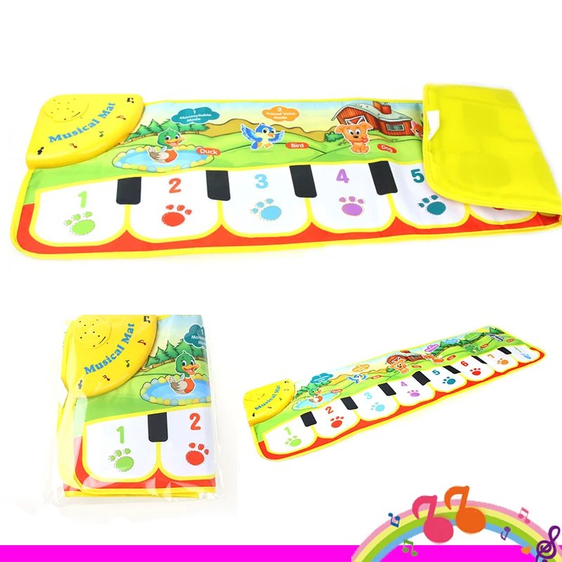 Piano Mat for Kids Children Fitness Keyboard Play Music Carpet Toddlers Music Instrument Toys Educational Toys Gift for Girl Boy