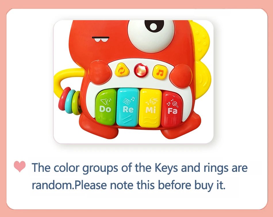 Baby Electronic Piano Toys Music&Light Keyboards Animals Instrument Toys Montessori Educational Toddlers 18-36 Months Baby Gifts