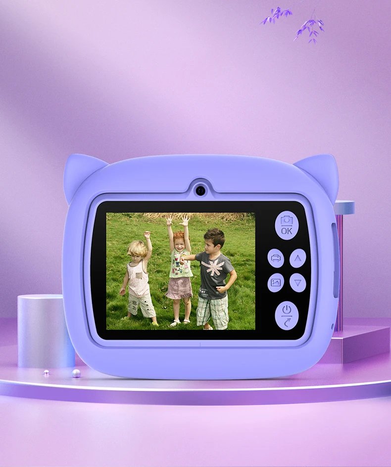 Kids Digital Camera Instant Print Kids Thermal Print Camera Instant Photo Print Camera Video Toy +32G memory card gift