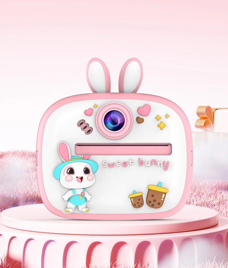 Kids Digital Camera Instant Print Kids Thermal Print Camera Instant Photo Print Camera Video Toy +32G memory card gift