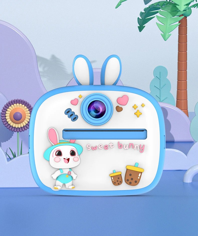 Kids Digital Camera Instant Print Kids Thermal Print Camera Instant Photo Print Camera Video Toy +32G memory card gift