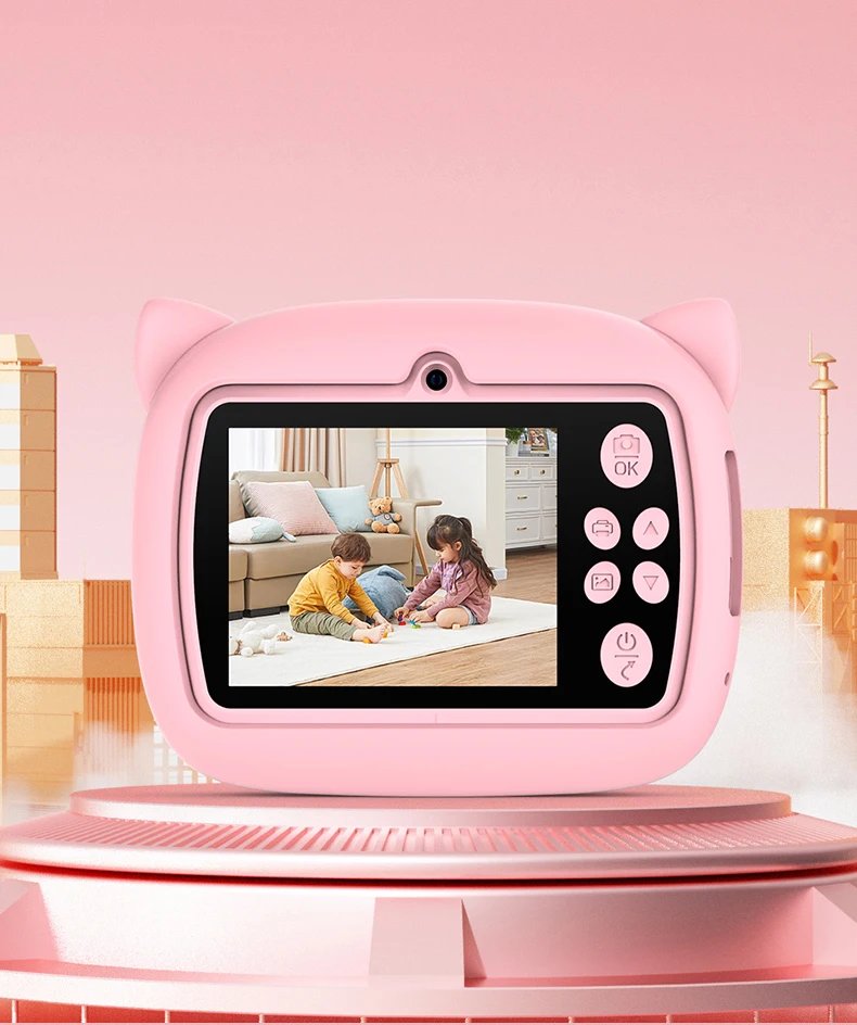 Kids Digital Camera Instant Print Kids Thermal Print Camera Instant Photo Print Camera Video Toy +32G memory card gift