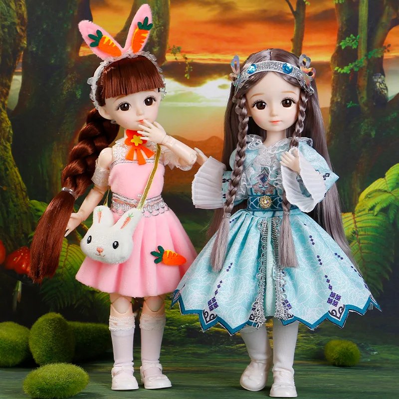 BJD Doll and Clothes Multiple Removable Joints 30cm 1/6 3D Eyes Doll Girl Dress Up Birthday Gift Toy BJD Doll and Clothes Multiple Removable Joints 30cm 1/6 3D Eyes Doll Girl Dress Up Birthday Gift Toy