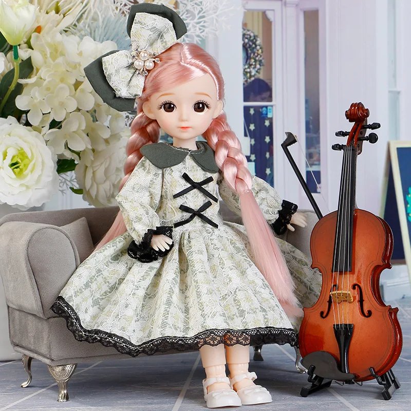 BJD Doll and Clothes Multiple Removable Joints 30cm 1/6 3D Eyes Doll Girl Dress Up Birthday Gift Toy BJD Doll and Clothes Multiple Removable Joints 30cm 1/6 3D Eyes Doll Girl Dress Up Birthday Gift Toy