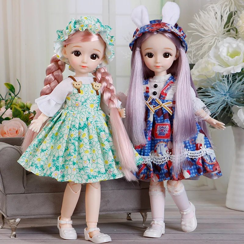 BJD Doll and Clothes Multiple Removable Joints 30cm 1/6 3D Eyes Doll Girl Dress Up Birthday Gift Toy BJD Doll and Clothes Multiple Removable Joints 30cm 1/6 3D Eyes Doll Girl Dress Up Birthday Gift Toy
