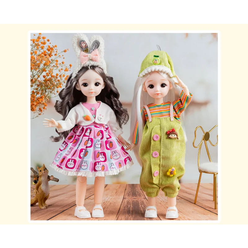 NEW BJD Dolls for Girls Full Set 1/6 Anime BJD Dolls 3D Eyes 30cm Lolita Fashion Dress Up DIY Toy Children Birthday Gifts Toys