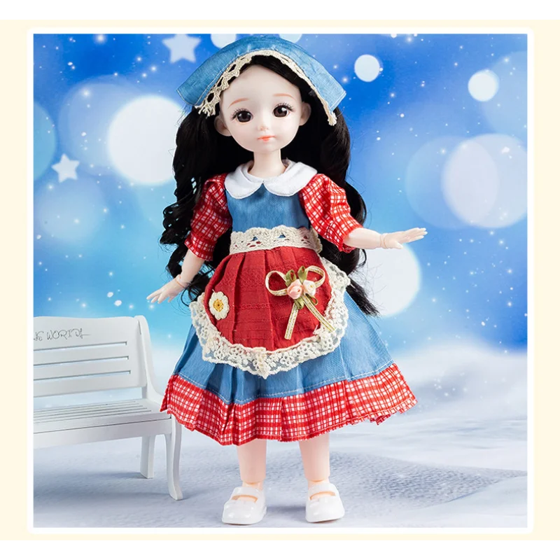 NEW BJD Dolls for Girls Full Set 1/6 Anime BJD Dolls 3D Eyes 30cm Lolita Fashion Dress Up DIY Toy Children Birthday Gifts Toys