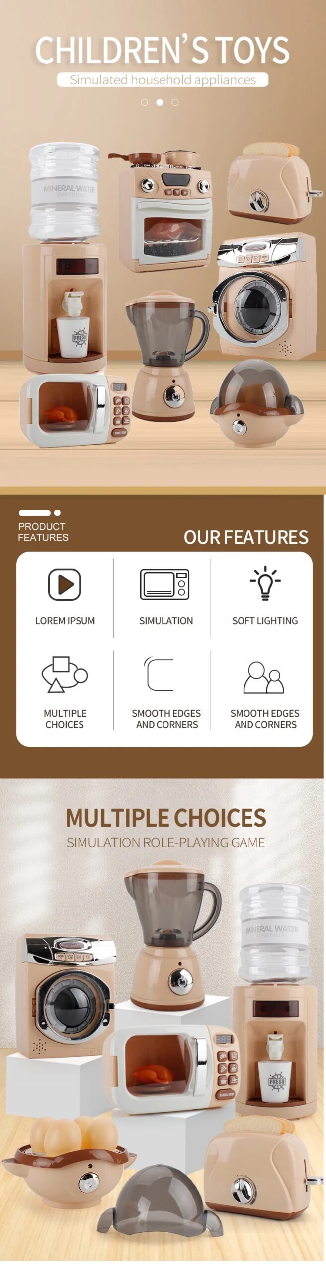 Children's Pretend Play Toys Simulation Electric Kitchen Set Microwave Oven Toys Educational Gifts Montessori Learning Game