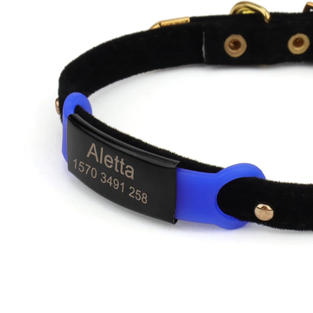 Silicone Engrav Pet ID Accessories Customize Dog Nameplate Name Phone Engraved Dog Collar Personalized Puppy Cat Pet Supplies
