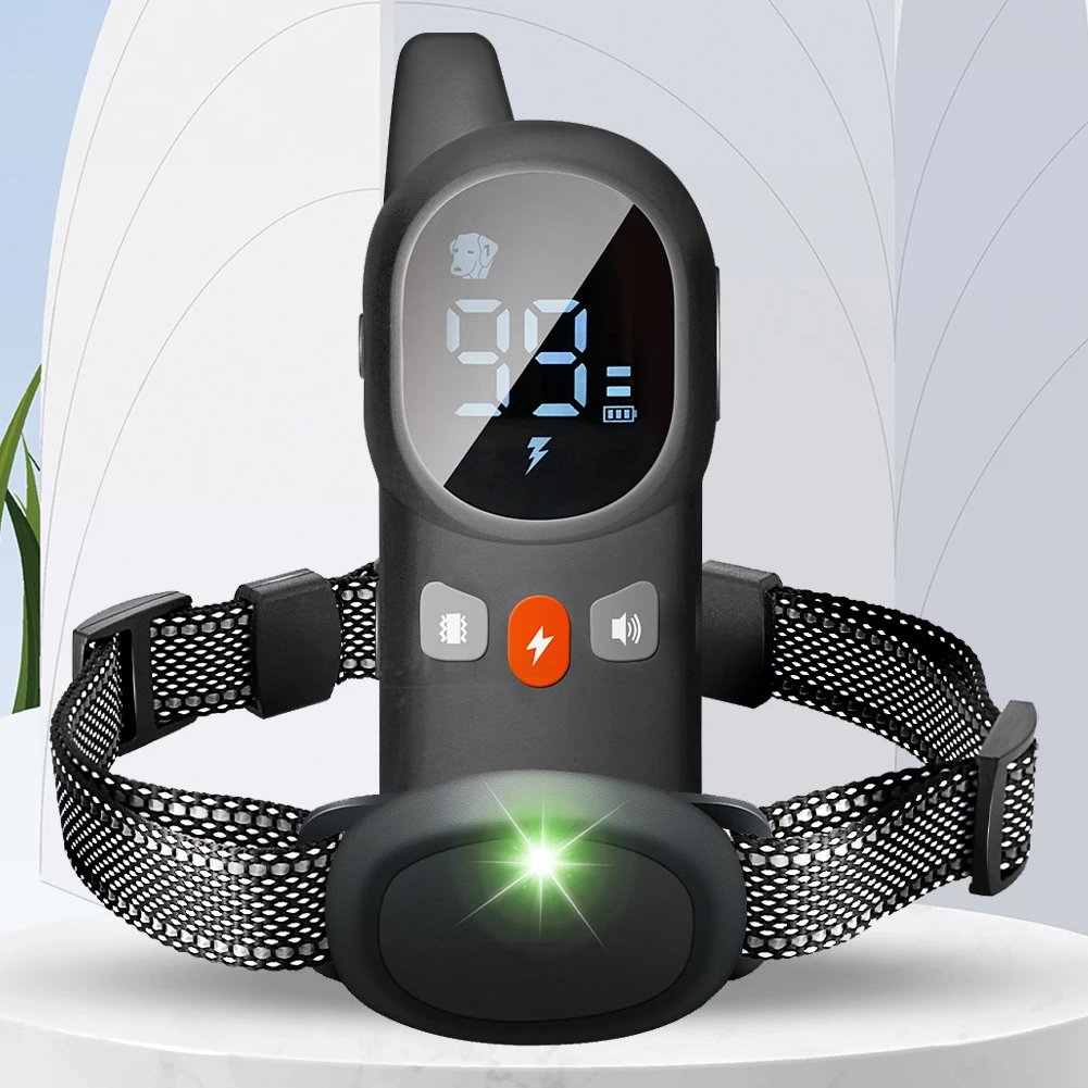 800M Electric Dog Training Collar Waterproof Remote Control Anti Bark Collar Sound Vibration Shock for All Size Dog
