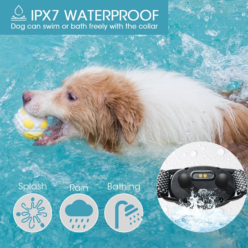 800M Electric Dog Training Collar Waterproof Remote Control Anti Bark Collar Sound Vibration Shock for All Size Dog 800M Electric Dog Training Collar Waterproof Remote Control Anti Bark Collar Sound Vibration Shock for All Size Dog