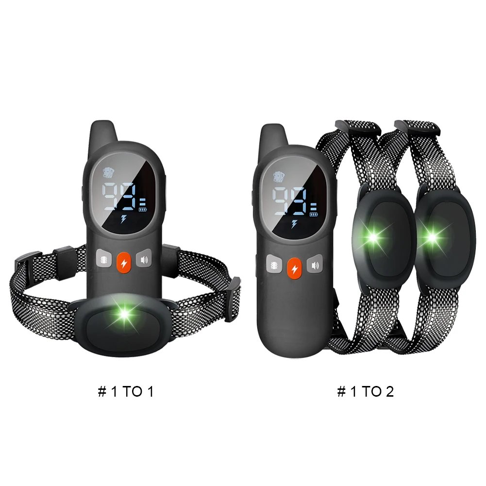 800M Electric Dog Training Collar Waterproof Remote Control Anti Bark Collar Sound Vibration Shock for All Size Dog