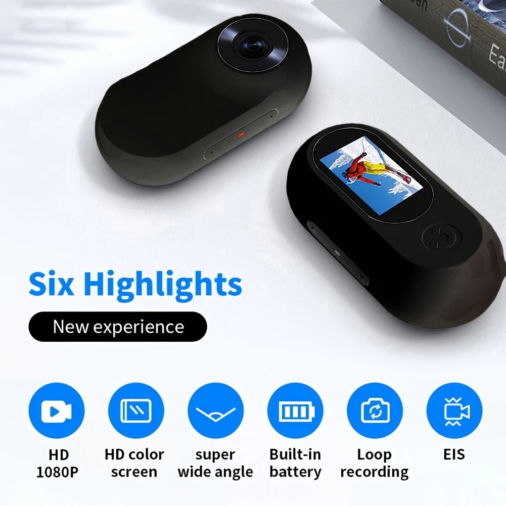 HD 1080P Mini Body Cam No WiFi Needed Dog Cat Pet Camera Collar Pet Sport Camera Video Records with 32G Card for Indoor/Outdoor