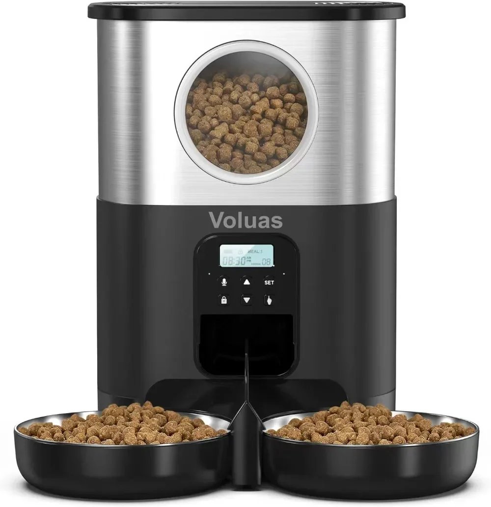 Automatic Pet Feeder For Cats Smart Pet Fresh Food Dispenser With Stainless Steel Bowl Auto Cat Kibble Dispenser For Dogs